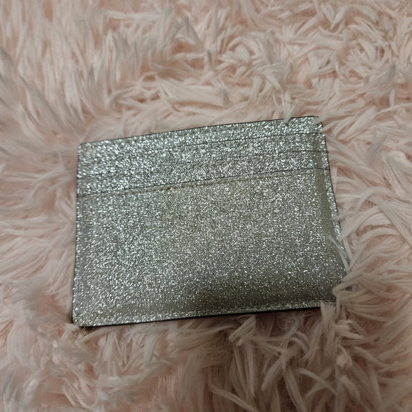 Kate Spade Silver Glitter Card Holder - Picture 2 of 3